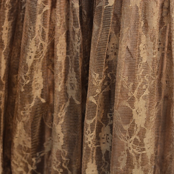 Brown Lace 3 tier Skirt SZ 16 - Picture 8 of 8